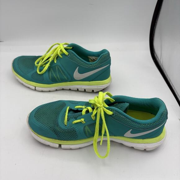 Nike Sneakers Womens Size 6.5 Green Flex Run 2014 Running Athletic 642767-300 - Picture 8 of 9